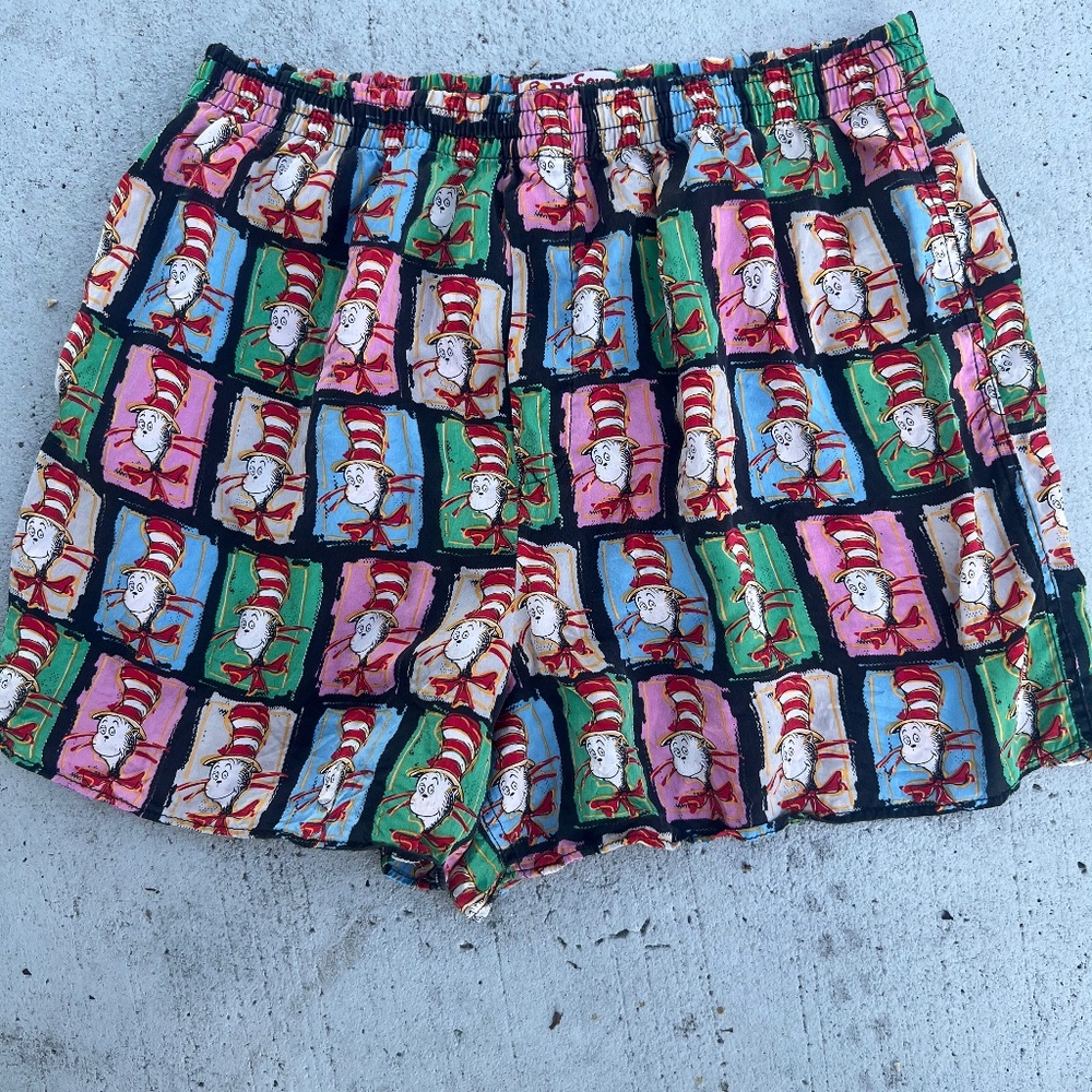 Vintage cat in the hat boxer shorts